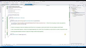 Entity Framework Core Code first and migration