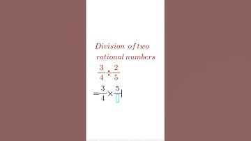 Division of two rational numbers. #maths #education #basicmaths