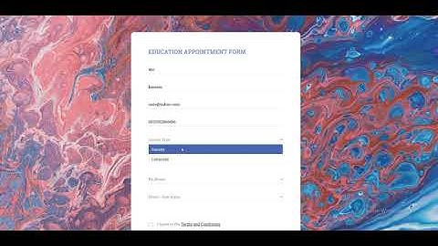 Education Appointment Form  Using HTML & CSS and JavaScript
