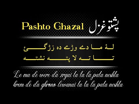 پشتو غزل لہ ما دے وڑے دہ زڑگے تا تہ لا پتہ نشتہ شاعر بخت شیرین بیٹنی