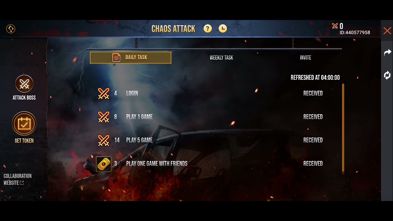 level 4 boss in chaos attack in garena free fire