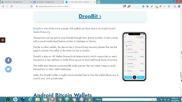 IPHONE BITCOIN WALLETS ( DROPBIT)