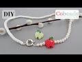 DIY Seed beads trendy Necklace with beaded Apple/Cobeads