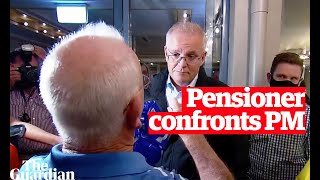 Prime minister Scott Morrison confronted by furious pensioner in Newcastle's Edgeworth pub