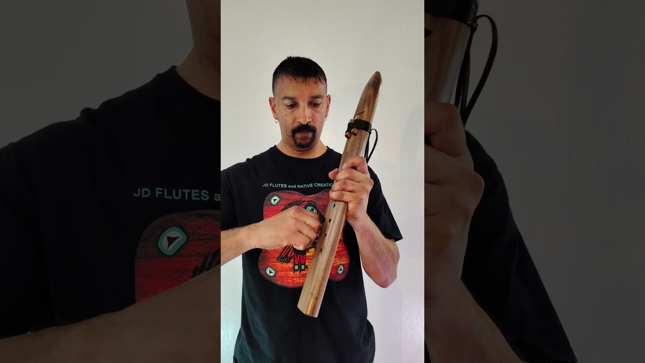 F# Minor Double Drone Native American Flute | Black Walnut | JD
