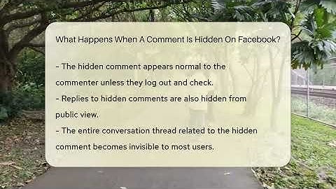 What Happens When A Comment Is Hidden On Facebook? - Everyday-Networking