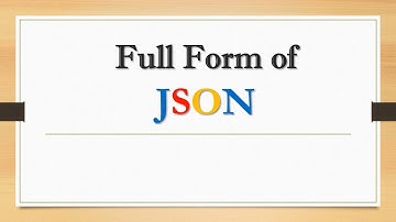 Full Form of JSON || Did You Know?