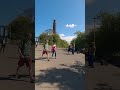 Walking up Calton Hill, Edinburgh