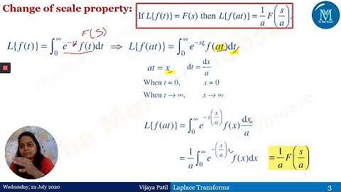 4 Laplace Transforms | Change of Scale Property