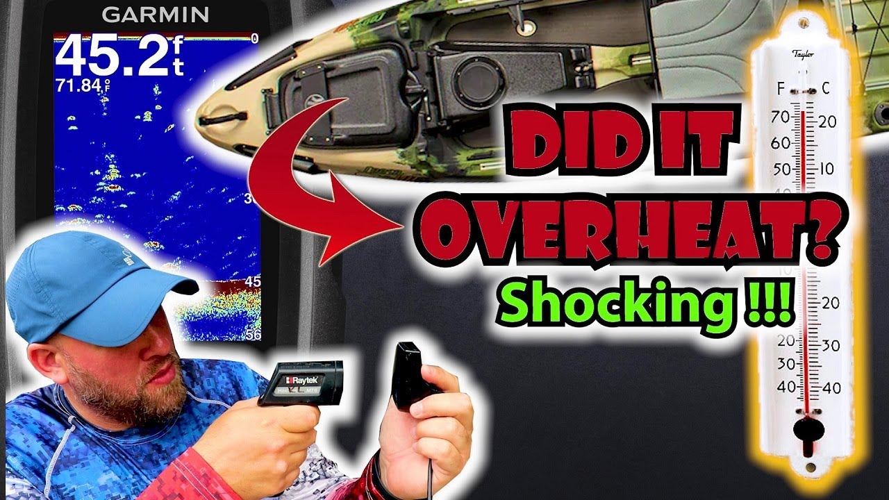 TESTED! Will it OVERHEAT! Garmin Striker 4 Transducer In-Hull Kayak Install  