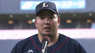 2020年10月1日 埼玉西武・山川穂高選手ヒーローインタビュー