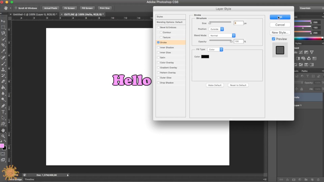 How To Create a Text Outline in Adobe Photoshop | HOWTO'S
