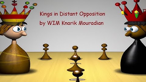 Distant opposition and opposition in pawn endgames!