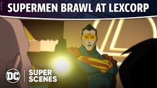 Reign of the Supermen - Brawl at Lexcorp | Super Scenes | DC