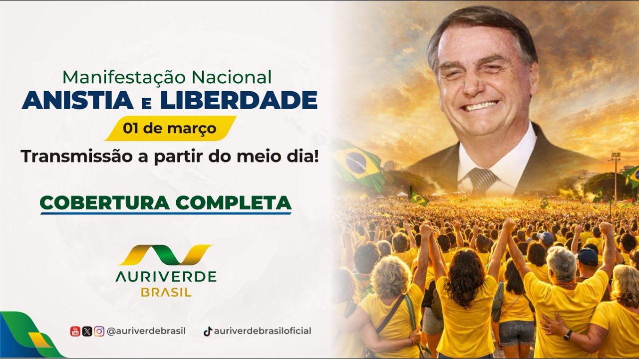 Transmissão ao vivo, direto da Avenida Paulista, São Paulo  -  01/03/2026