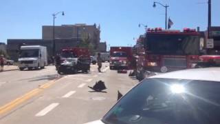 Raw video: Crash shuts down Main Street
