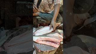 Outstanding Big Spotted Poa Fish Cutting Live In Fish Market