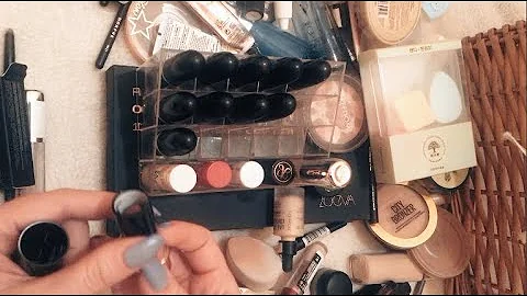 MAKEUP DECLUTTER | NO TALKING | ASMR