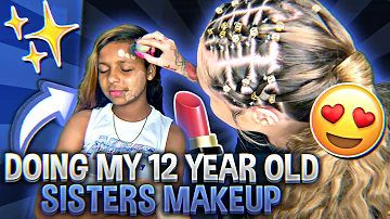 I do my 12 Year Old Sisters Makeup | Woah Vicky | Woah Vicky