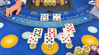 TRIPLE SPLITTING 8's &amp; AMAZING 30:1 BLACKJACK SIDE BET WIN IN $1,000,000 BUY IN HIGH STAKES GAME!