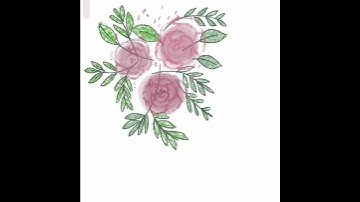 🌸 Digital drawing of a colorful bouquet | #timelapsedrawing  | #digitalart |#Adobefresco