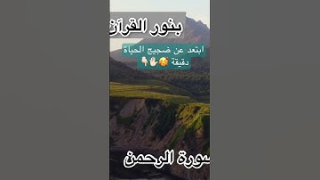 إبتعد عن ضجيج الحياه دقيقه واستمع الي القارئ هانى أبو شيتة سورة الرحمن