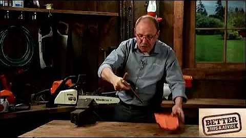 STIHL Better Tips: How to sharpen the chain on a chainsaw  (using a STIHL MS 170)