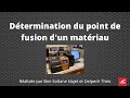 Tuto temprature de fusion dscbanc kfler