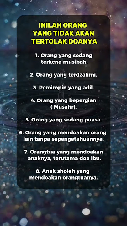 Orang yang Tak Akan Tertolak Doanya #shortsfeed #kebunhikmah #hikmahhidup #motivasihidup