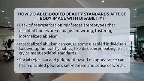 How Do Able-bodied Beauty Standards Affect Body Image With Disability? - Inside Body Image