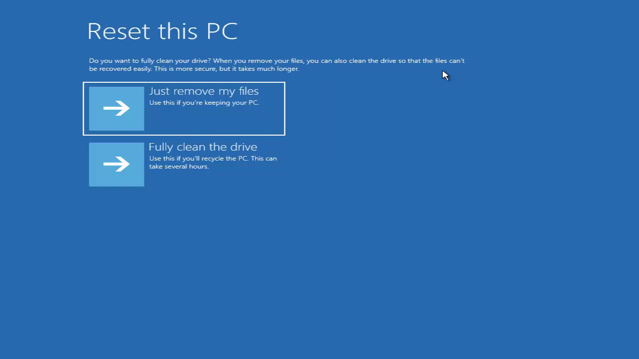 How To Reset Windows 16 From The Login Screen