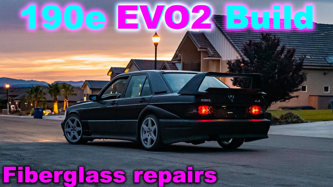 Fiberglass repair on the Mercedes Benz 190e evo 2 YouTube