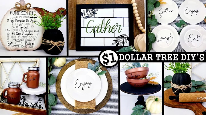 $1 HIGH END FALL DIY'S | FALL KITCHEN DECOR IDEAS | MODERN DOLLAR TREE DIY's