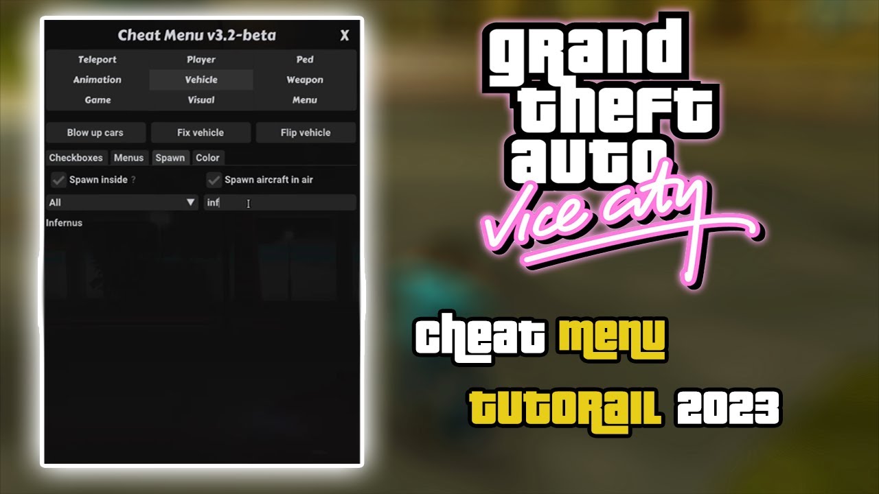 Download Cheat Menu v3.2 for GTA Vice City