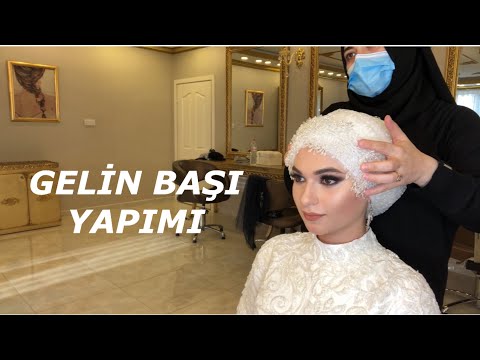 HAYAL TÜL GELİN BAŞI YAPIMI | DÜŞÜK TOPUZ GELİN BAŞI | HİJAB TUTORİAL | TÜRBAN