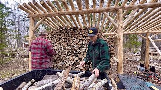 Living Full Time Off Grid Filling The Woodshed For Next Winters Heat