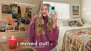 I MOVED TO MY FIRST APARTMENT! (room tour, honest chats + moving vlog!)