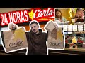 24 HORAS COMIENDO CARLS JR 😯🍟  * probamos TODO*