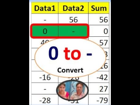 Convert 0 (Zero) to - (Dash) Without Affecting Formula in excel | cell format in excel
