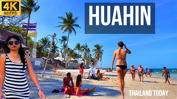 [4K] Walk around Hua Hin 2025, Thailand today. Royal resort, quiet and respectable. One of the best.