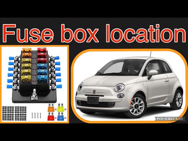 The fuse box location on a 2019 Fiat 500 