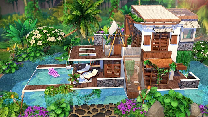 FLOATING JUNGLE HOUSE | THE SIMS 4 - Speed Build (NO CC)