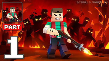 Zombie Craft War - Gameplay Walkthrough Part 1 - Pixel Shooter Survival War (iOS, Android)