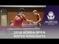 Zhang jike vs harmeet desai  2018 korea open highlights group