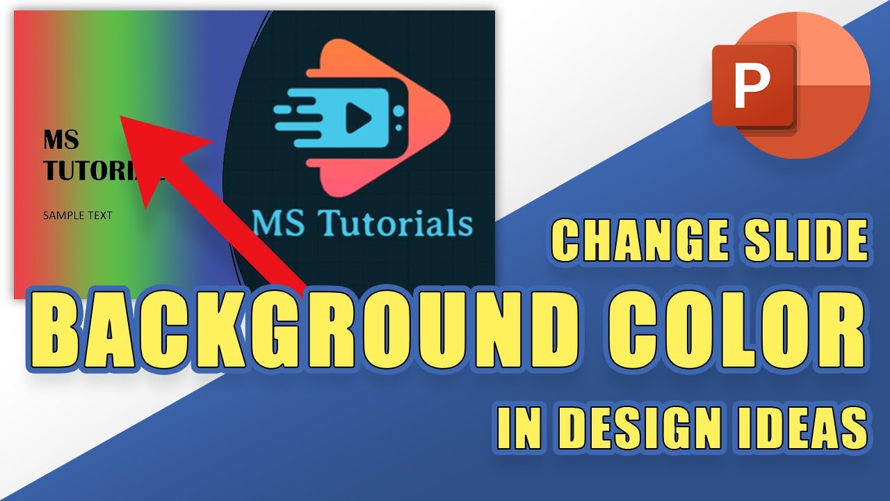 HOW-TO] Change the Slide Background Color in Design Ideas (PowerPoint) -  YouTube