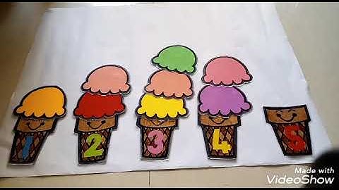 Counting 1 till 5 with Icecream Scoops