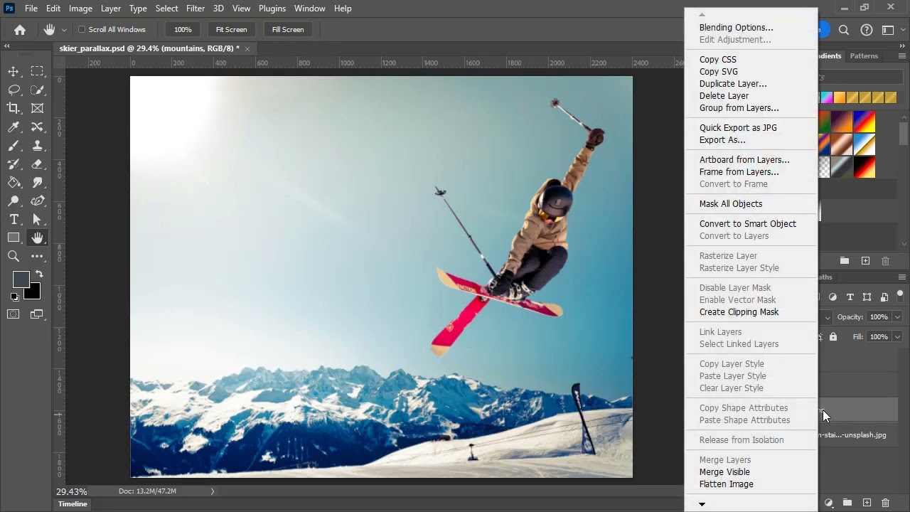 Working With The Photoshop Timeline To Create Animated Parallax Effects Working With The Photoshop Timeline To Create Animated Parallax Effects