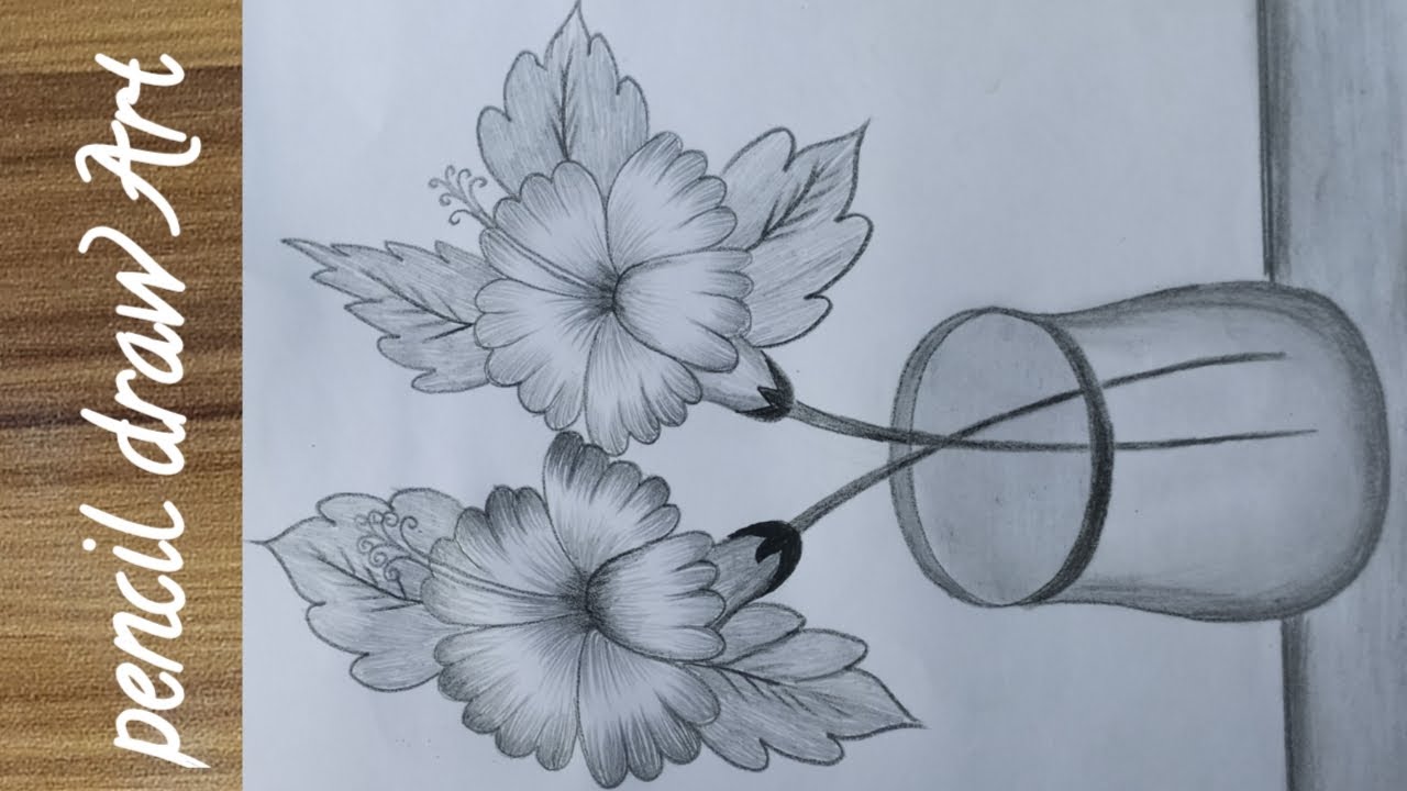 Flower pencil art