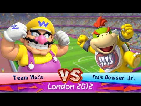 Mario Sonic At The London 2012 Olympic Games Team Wario Vs Team Bowser Jr