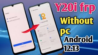 New Security 2023 - ViVO Y20/Y12s/Y20g/Y20s/Y20i/Y12g Frp Bypass/Google Lock Bypass Android 12 No Pc